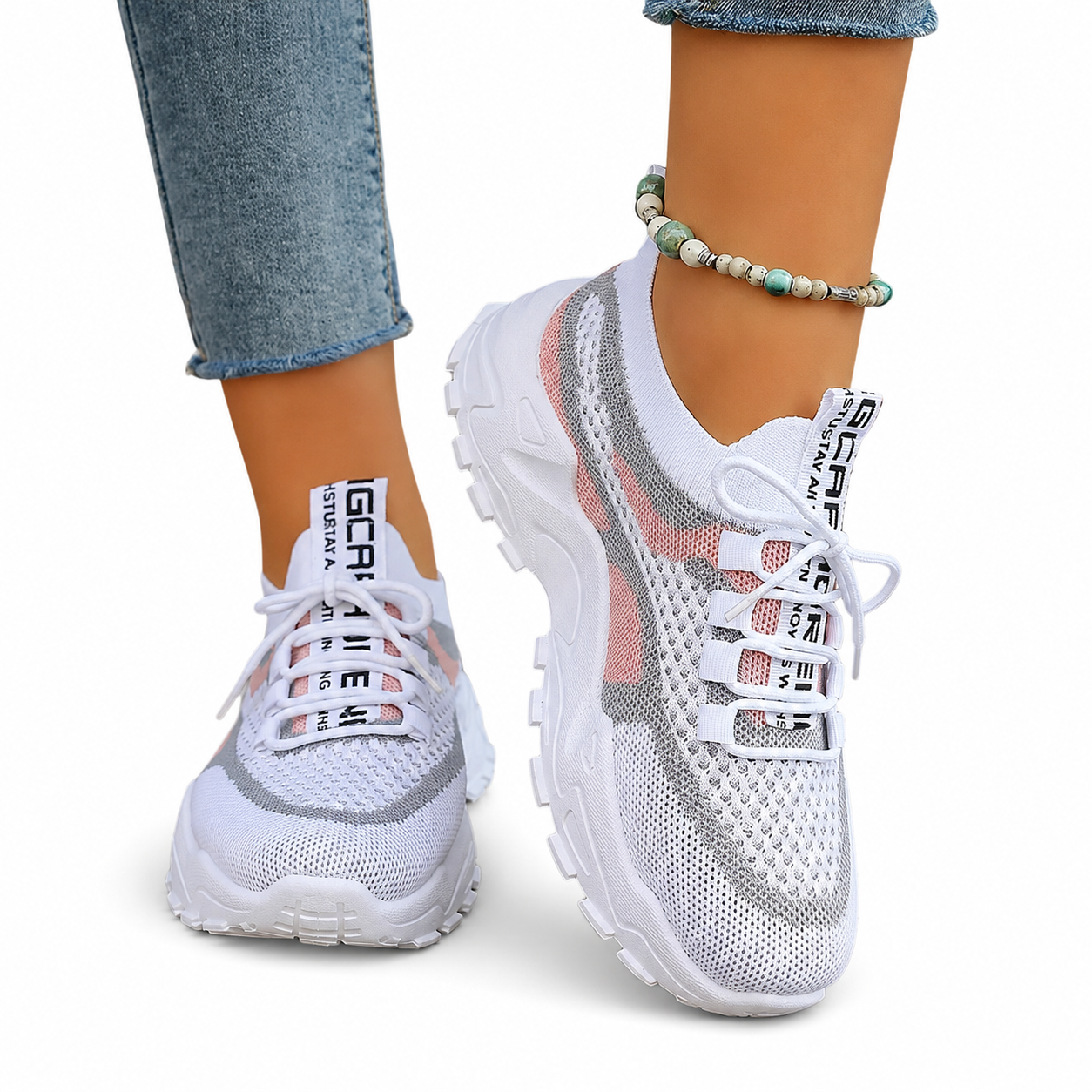 Breathable Women's Colorblock Sneakers
