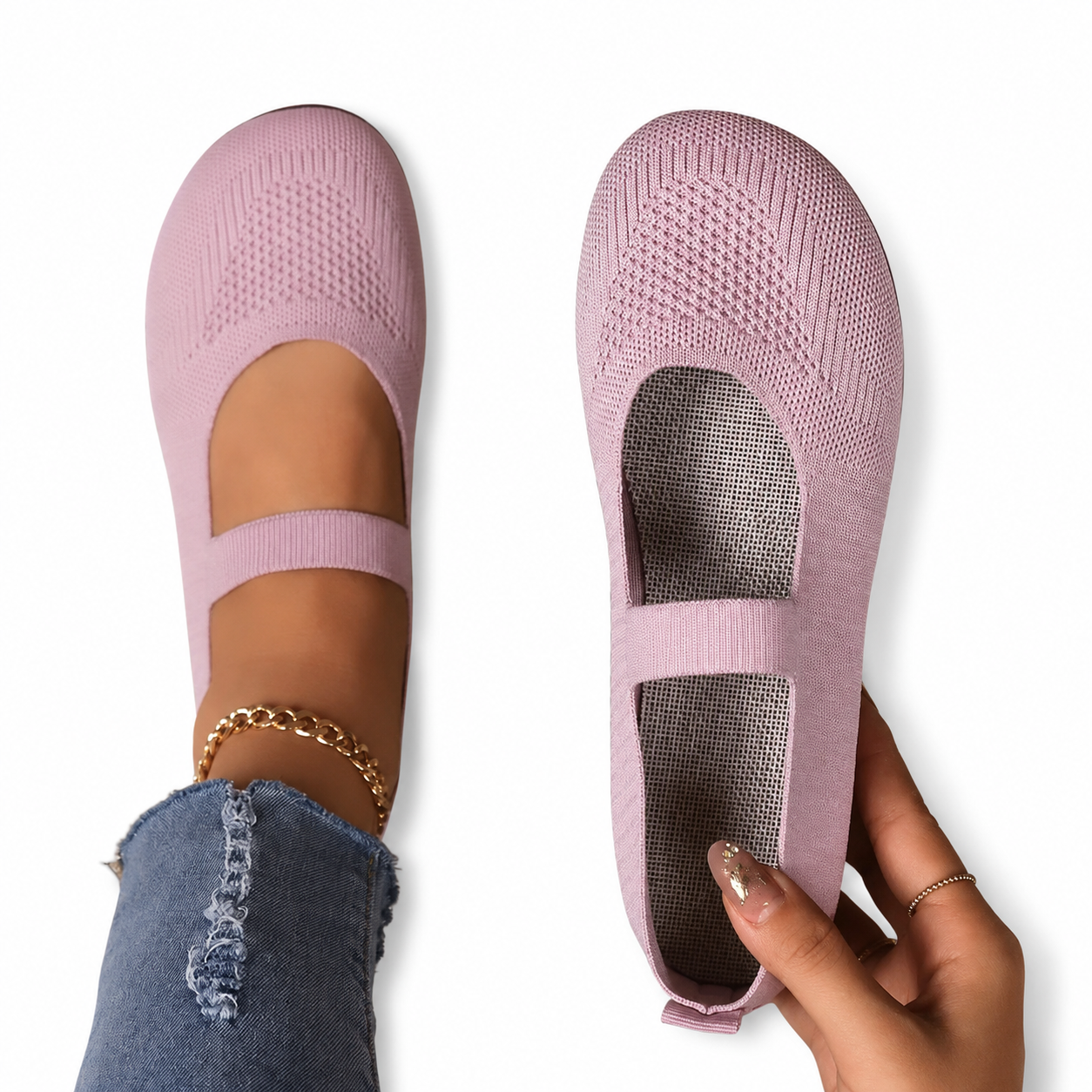 AirLuxe Comfortable Women's Flats - Beige - product image 1