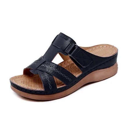 Luna Straps Women's Sandals in Vintage Synthetic Leather