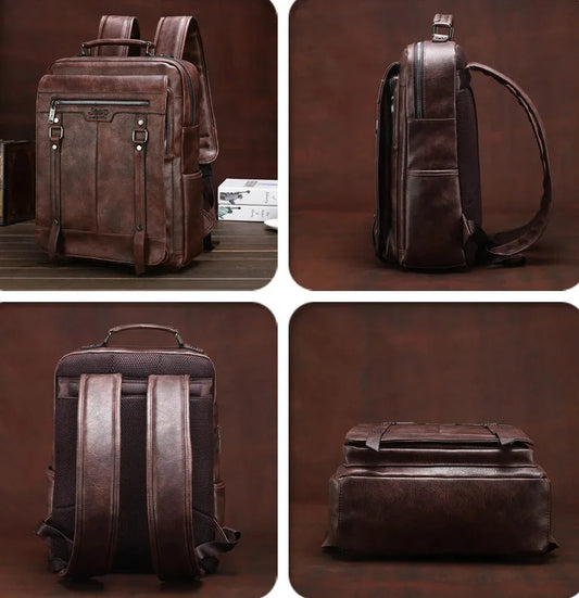 Premium Leather Backpack NomadTrail
