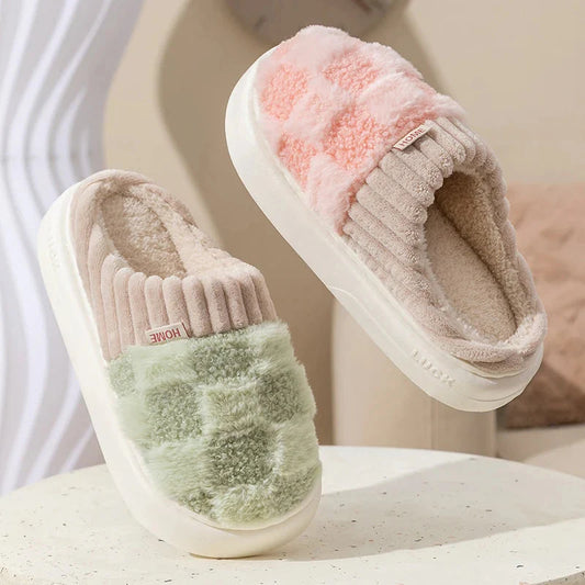 Fashion Plaid Slipper Flip Flop for Women and Men