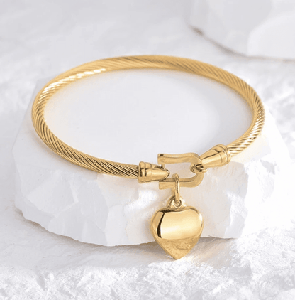 Pulseiras Femininas Douradas Golden Heart