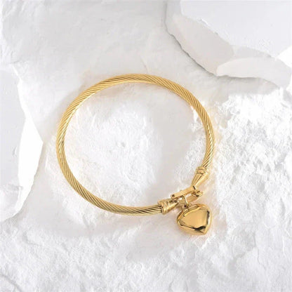 Pulseiras Femininas Douradas Golden Heart