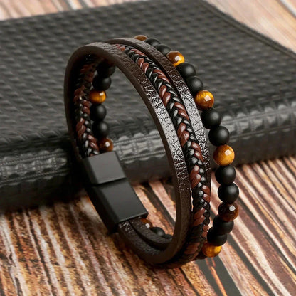 Pulseira Klaiven em Couro Sintético