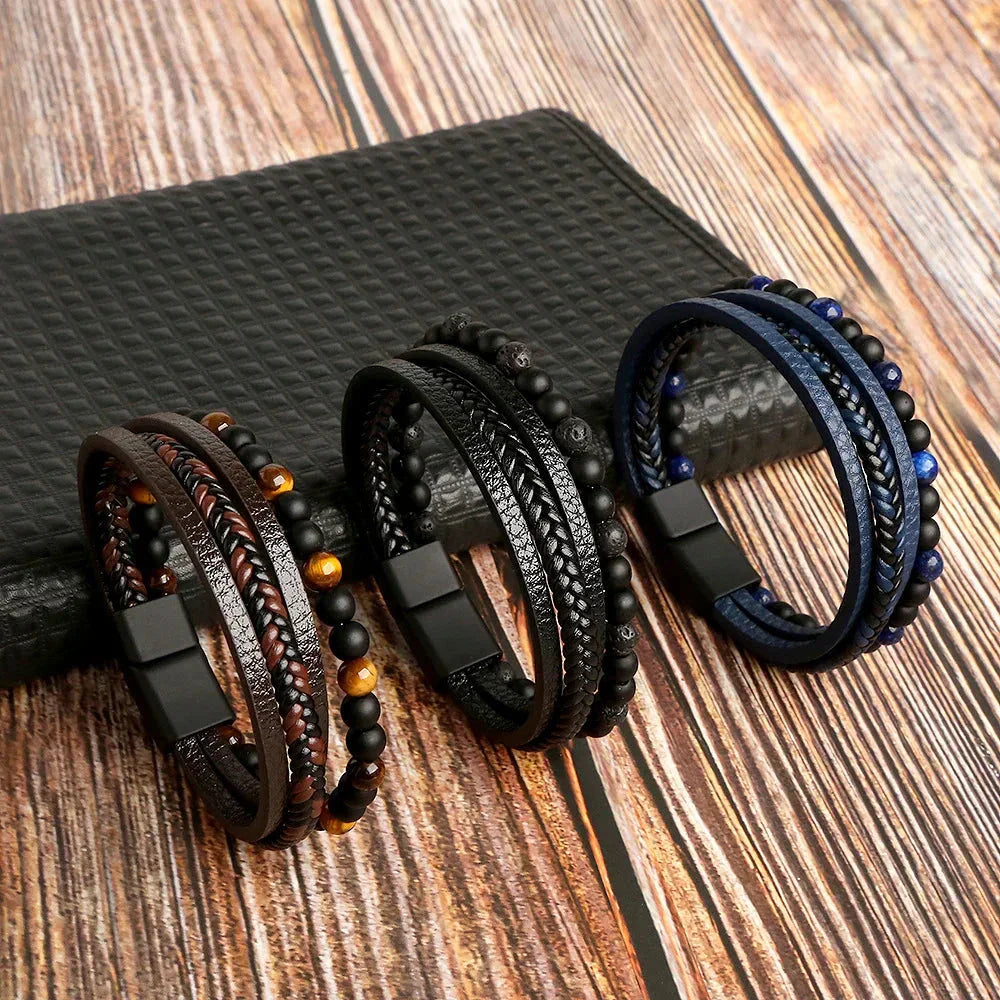 Pulseira Klaiven em Couro Sintético