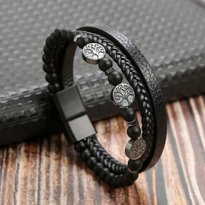 Pulseira Klaiven em Couro Sintético