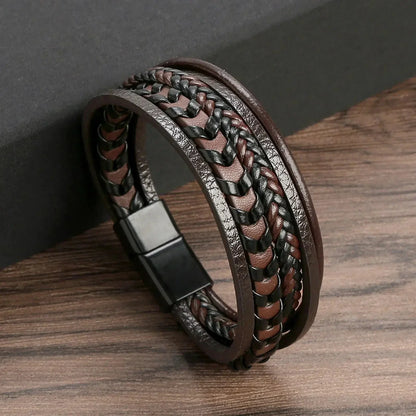 Pulseira Klaiven em Couro Sintético