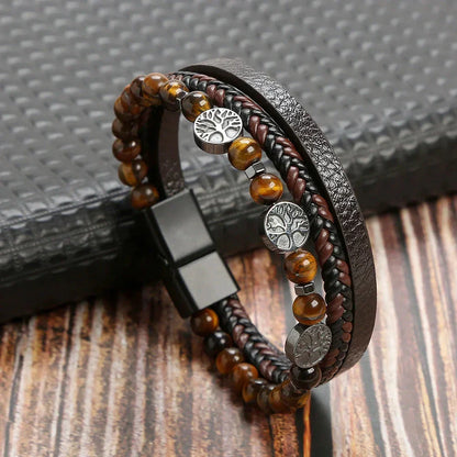 Pulseira Klaiven em Couro Sintético