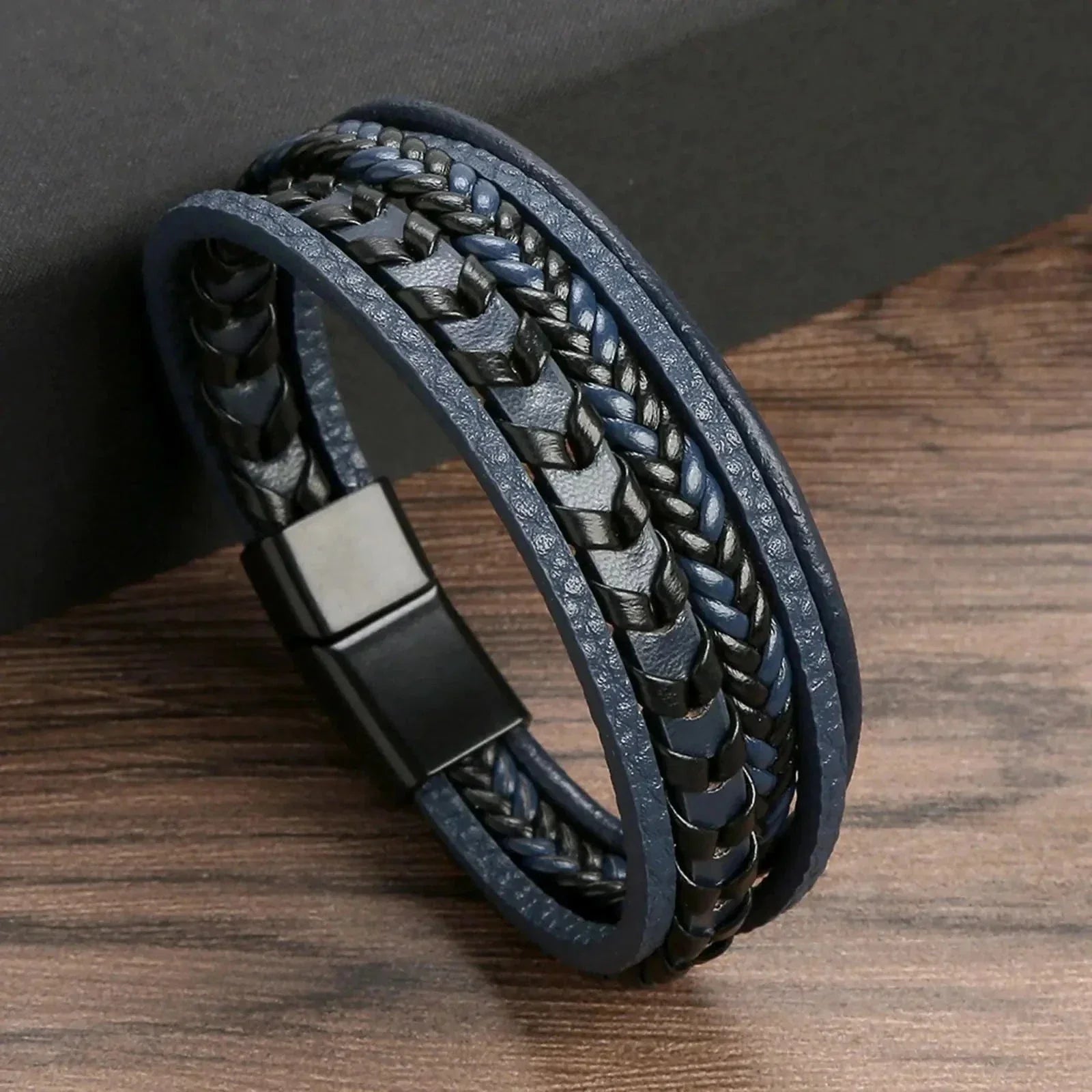Pulseira Klaiven em Couro Sintético