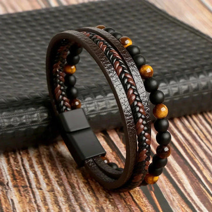 Pulseira Klaiven em Couro Sintético