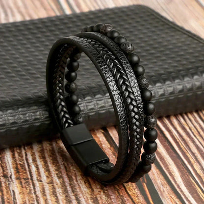 Pulseira Klaiven em Couro Sintético