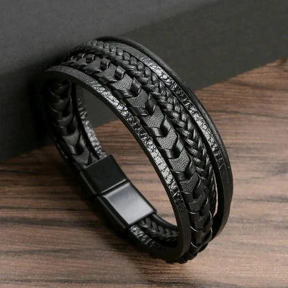 Pulseira Klaiven em Couro Sintético