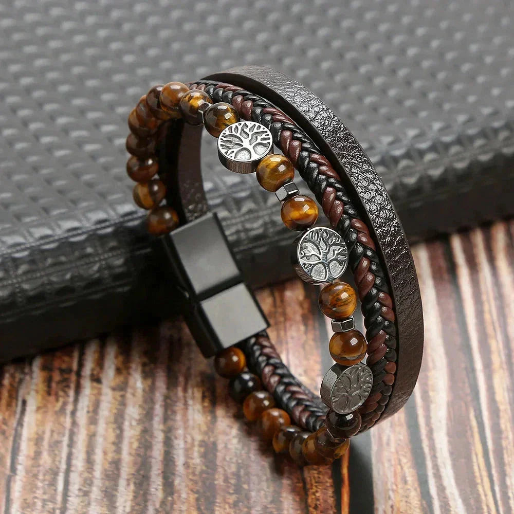 Pulseira Klaiven em Couro Sintético