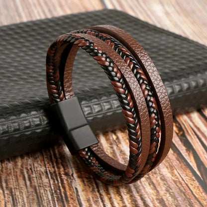 Pulseira Klaiven em Couro Sintético