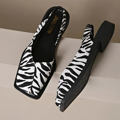 MARY JANES Leather Slip-On Flats