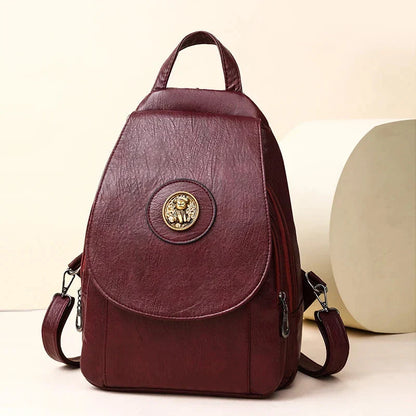 Mochila Feminina Versatta em Couro Sintético